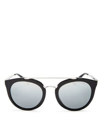 prada phantos round sunglasses|Prada 52mm Round Phantos Sunglasses .